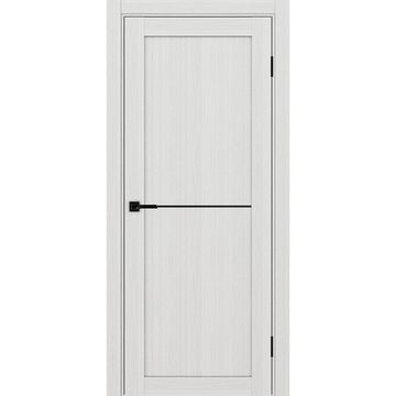 Межкомнатная дверь экошпон Турин 502АПП.11 ясень серебристый с молдингом