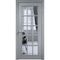 Межкомнатная дверь эмаль Дверцов Брессо 3 цвет серый RAL 7047 остеклённая