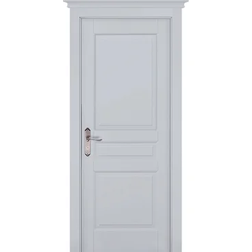 Межкомнатная дверь массив сосны ОКА Валенсия Браш грей глухая