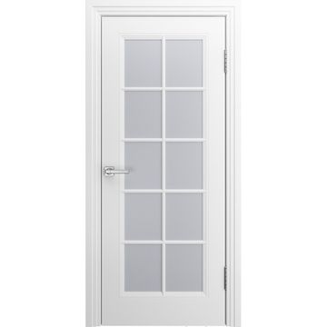 Межкомнатная дверь эмаль Прованс 10 белая со стеклом