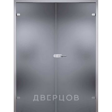 Лайт двухстворчатая распашная стекло серое матовое