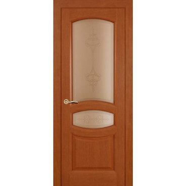 Межкомнатная дверь шпонированная Ситидорс Топаз тёмный анегри остеклённая