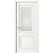 Межкомнатная дверь Прадо винил белый со стеклом