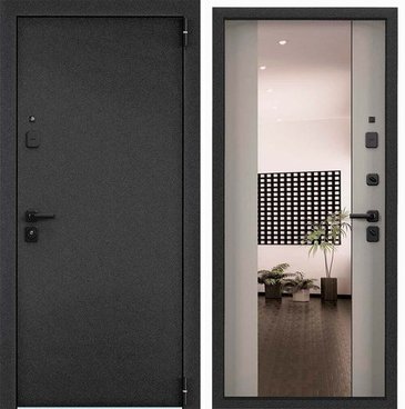 Входная дверь Super Omega PRO MP колоре неро ПВХ крема OP-MM