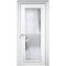 Фото межкомнатной двери эмаль Дверцов Болонья 1 RAL 9003 остеклённая