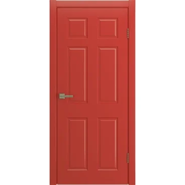 Межкомнатная дверь Дуэт красная эмаль RAL 3028 глухая