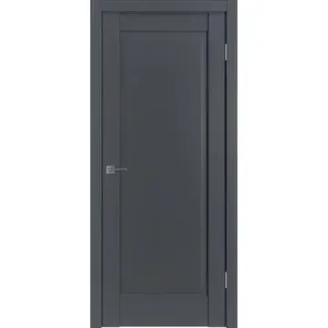 Межкомнатная дверь экошпон Эмалит 1 графит глухая