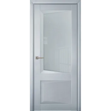 Межкомнатная дверь Perfecto 108 barhat light grey остеклённая