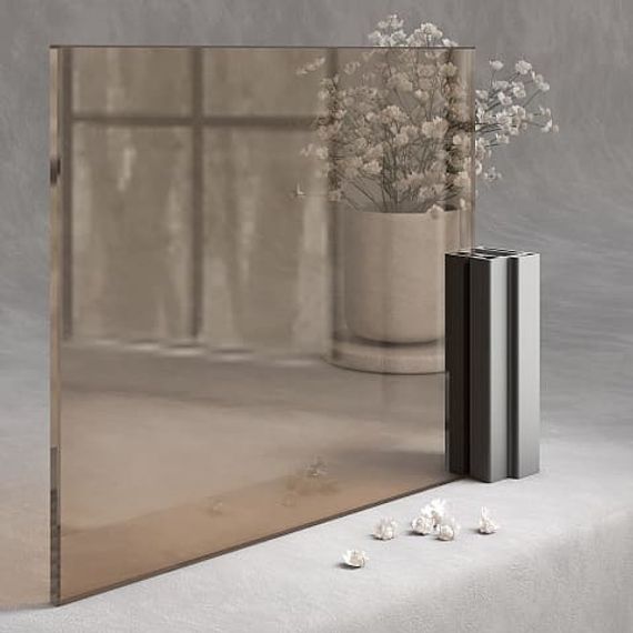 Межкомнатная алюминиевая дверь Loft-S 6 стекло прозрачное бесцветное