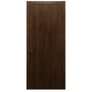 Межкомнатная дверь массив дуба Alvero Флэт-IV орех глухая