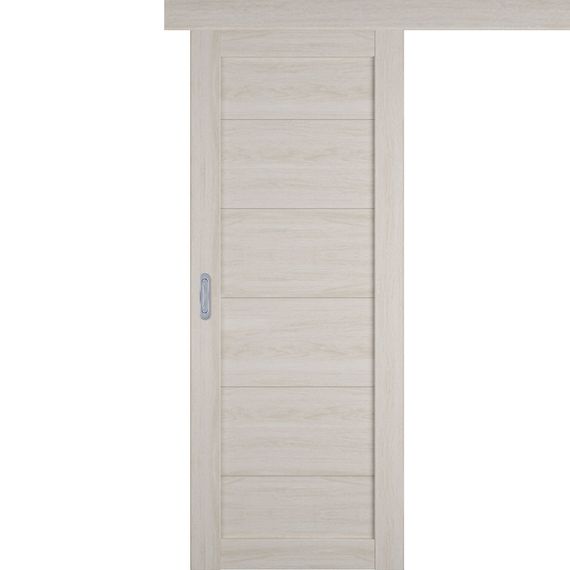 Фото обратной стороны двери купе 501.2 белёный дуб с зеркалом с одной стороны