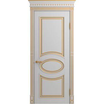 Межкомнатная дверь массив бука Viporte Лацио аворио патина золото глухая