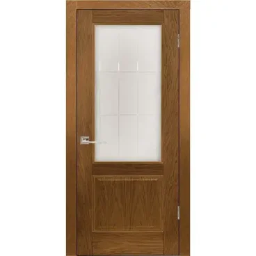 Межкомнатная дверь шпон Прованс 12 светлый орех со стеклом