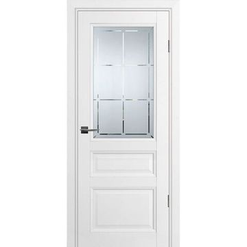 Межкомнатная дверь экошпон Profilo Porte PSU-39 белая остеклённая