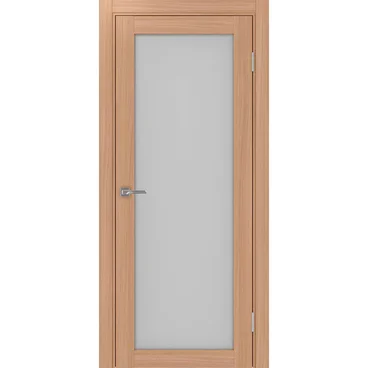 Межкомнатная дверь экошпон Турин 501.2 ясень тёмный остеклённая