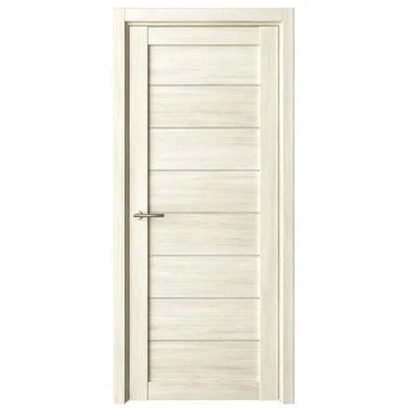 Межкомнатная дверь Сеул эко-шпон белый кипарис со стеклом