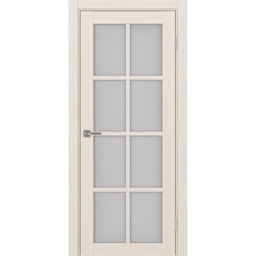 Межкомнатная дверь экошпон Турин 541.2222 ясень перламутровый остеклённая