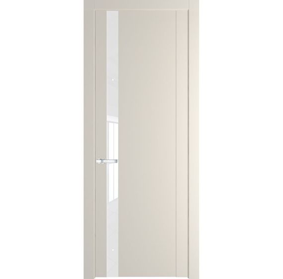 Межкомнатная дверь 1.2P кремовая магнолия остеклённая