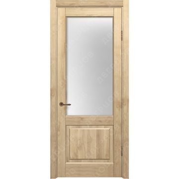 Межкомнатная дверь массив дуба без сучка Дверцов Ливорно остеклённая