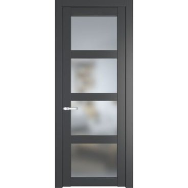 Межкомнатная дверь 1.4.2PD графит остеклённая