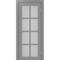 Межкомнатная дверь экошпон Турин 541.2222 серый остеклённая
