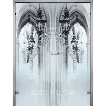 Аркада двухстворчатая распашная стекло беcцветное матовое