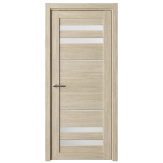 Фото двери Пекин экошпон лиственница мокко со стеклом