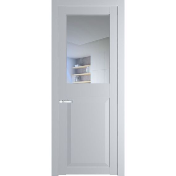 Межкомнатная дверь 1.6.2PD лайт грей остеклённая