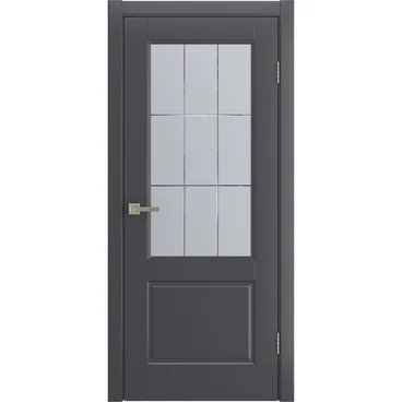 Межкомнатная дверь Патриция графитовая эмаль RAL 7024 со стеклом