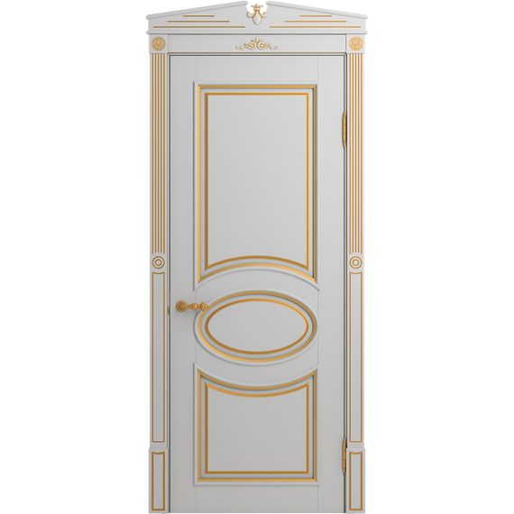 Межкомнатная дверь массив бука Viporte Лацио аворио патина золото глухая
