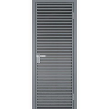 Межкомнатная алюминиевая дверь 12AG серебро остеклённая