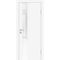 Фото межкомнатной двери экошпон Profilo Porte P-10 белая остеклённая кромка ABS в цвет полотна стекло Lacobel белоснежный
