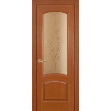 Межкомнатная дверь шпонированная Ситидорс Александрит тёмный анегри остеклённая