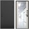 Входная дверь Смарт чёрный силк панель зеркало Maxi силк грей