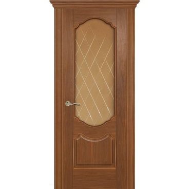 Межкомнатная дверь шпон Гиацинт американский орех остеклённая