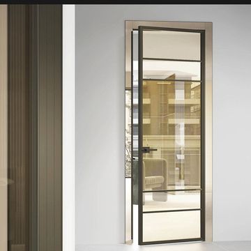 Межкомнатная алюминиевая дверь Loft-S 8 стекло бронзовое StopSol