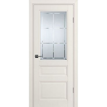 Межкомнатная дверь экошпон PSU-39 зефир остеклённая