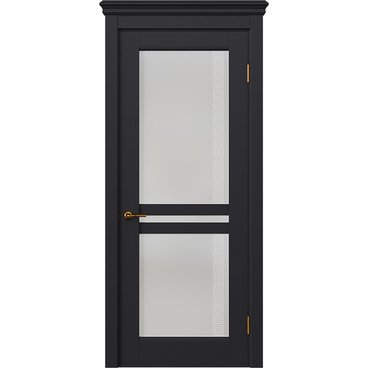 Межкомнатная дверь массив дуба селект Alvero Афина арабика остеклённая