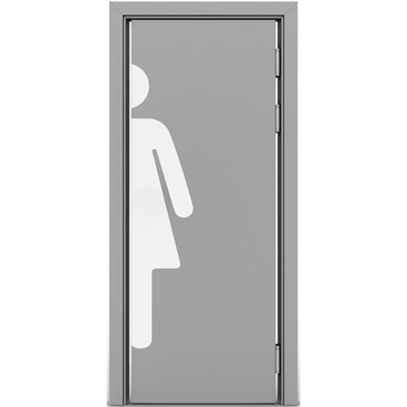 Маятниковая влагостойкая дверь серая RAL 7035 глухая WOMAN