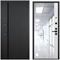 Входная дверь Пиано чёрный кварц панель зеркало 3D