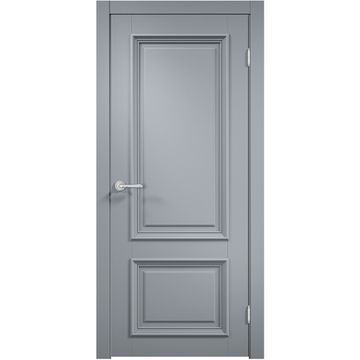 Межкомнатная дверь эмаль Дверцов Болонья цвет серый RAL 7047 глухая