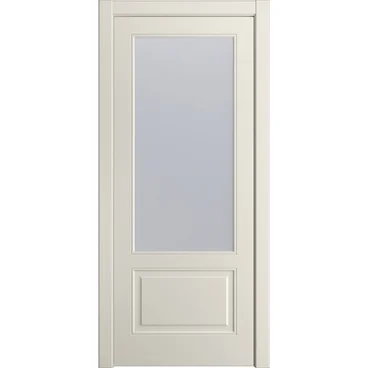 Межкомнатная дверь эмаль Бьянка-2 молочно-белая RAL 9010 со стеклом