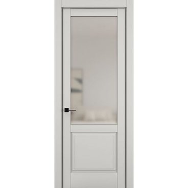 Межкомнатная дверь керамик NC 10 слоновая кость остеклённая