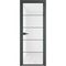 Алюминиевая межкомнатная дверь 5AХ серая ночь остеклённая