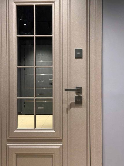 Входная уличная дверь Сибирь Термо муар меланж махагон ПВХ белый матовый