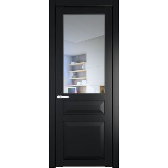 Межкомнатная дверь 1.5.3PD блэк остеклённая