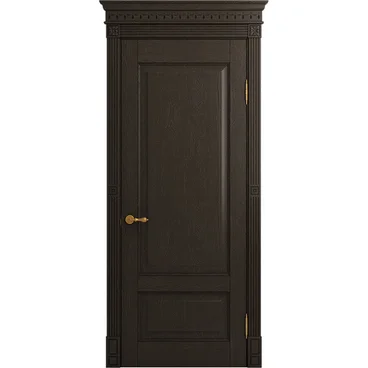 Межкомнатная дверь массив дуба Viporte Классика 1 шоколад глухая