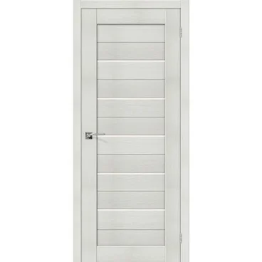 Межкомнатная дверь экошпон Bravo Порта-22 bianco veralinga остеклённая