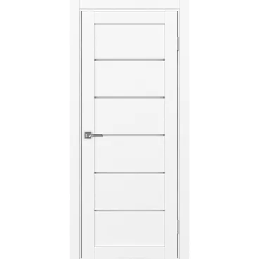 Межкомнатная дверь экошпон Турин 506.12 белый снежный остеклённая