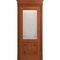 Фото двери из массива дуба Флоренция Декор табачный остеклённая